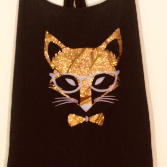 3/$25 🍄 Daisy Fuentes Shimmery Gold Fox Tank Size Large - Picture 2 of 5